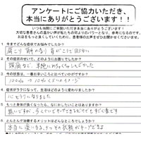 肩こりの患者様のアンケート19