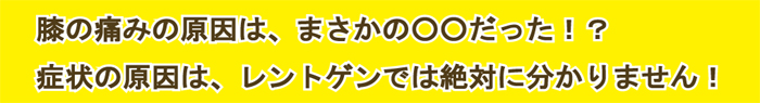 膝の痛みの原因は