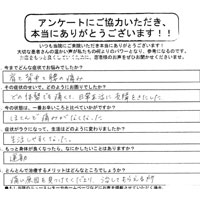 肩こりの患者様のアンケート21