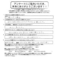 ぎっくり腰の患者様のアンケート