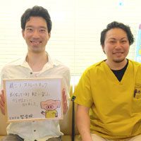 ストレートネックの患者様の写真