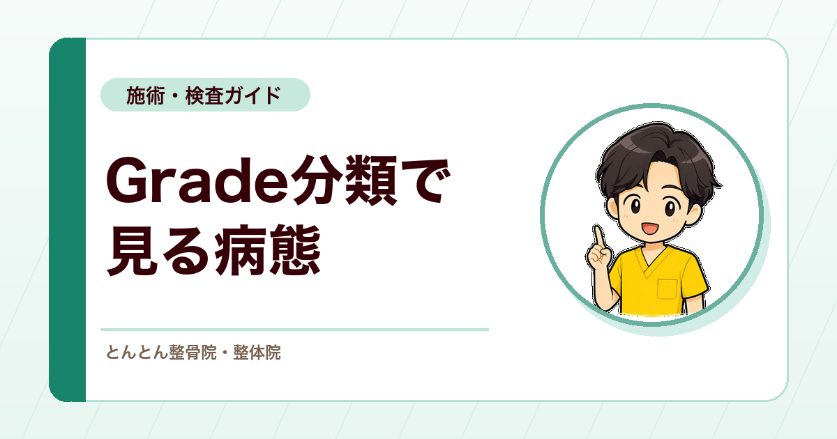 仙腸関節障害の病態分類において、Grade I・II・IIIで何が違うか