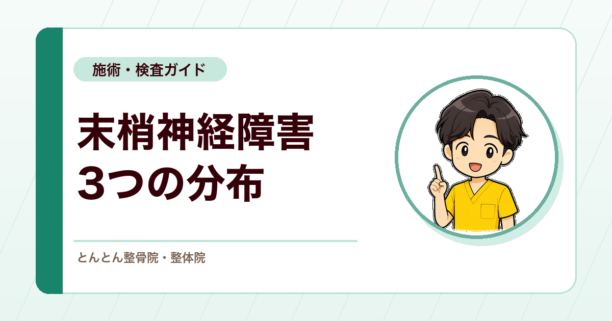 ニューロパチーとは？末梢神経障害を3つの分布で整理する