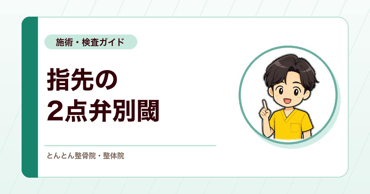 手指の触覚分布と2点弁別閾とは？指先ほど細かく感じ分けられる理由