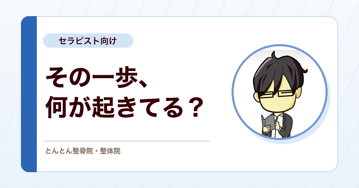 その一歩の中で何が起きているか。歩行から読む足部・膝・股関節の代償