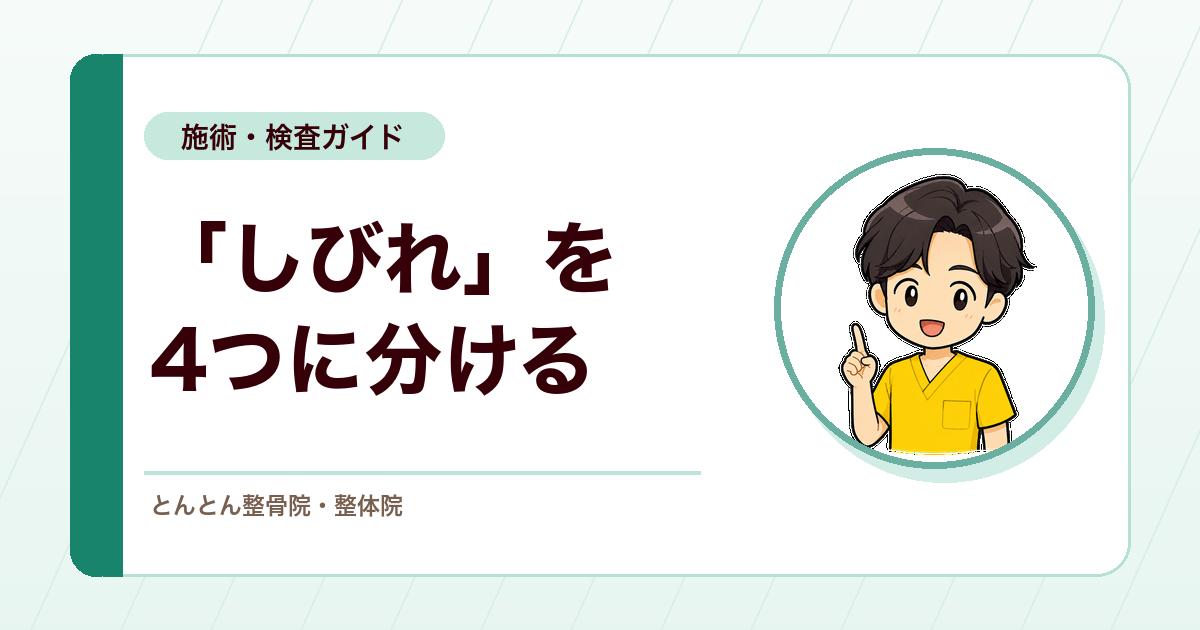 しびれとは？痛み・麻痺・感覚鈍麻との違いを分ける