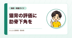猫背の評価に肋骨下角を。背骨と肩甲骨だけで見ない胸郭チェック