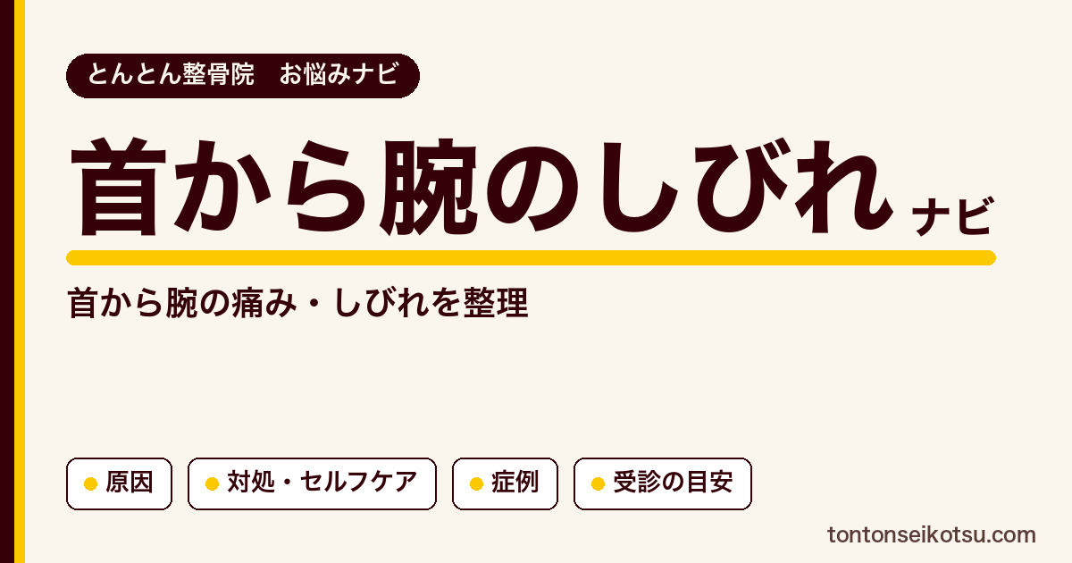 首から腕の痛み・しびれ（頚椎椎間板ヘルニア）の原因の考え方と当院の症例まとめ