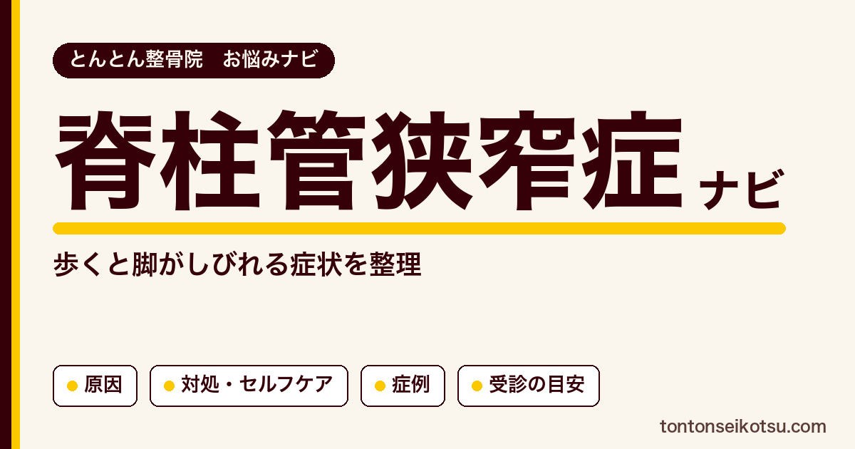 脊柱管狭窄症（歩くと脚がしびれる）の考え方・対処と当院の症例まとめ