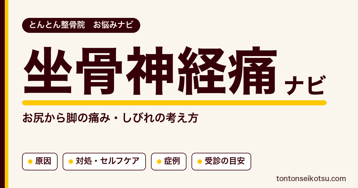 坐骨神経痛（お尻から脚の痛み・しびれ）の原因の考え方・対処と当院の症例集