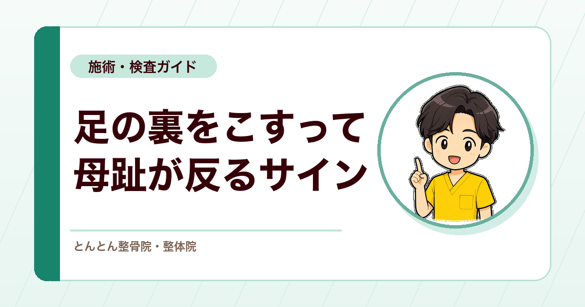 バビンスキー徴候とは？病的反射と足クローヌスで上位運動ニューロンを見る